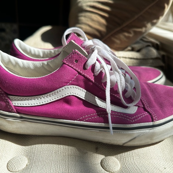 Vans Pink and White Old Skool Sneakers - Picture 1 of 3
